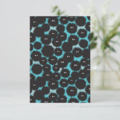 黒いおもしろいフワフワ サンキューカード (スタンド正面)