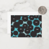 黒いおもしろいフワフワ ノートカード (正面/裏面インサイチュ)