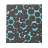 黒いおもしろいフワフワ ノートパッド (正面)