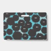 黒いおもしろいフワフワ バッジ (裏面)