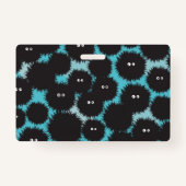 黒いおもしろいフワフワ バッジ (裏面)