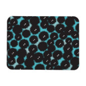 黒いおもしろいフワフワ マグネット (横)