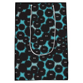 黒いおもしろいフワフワ ミディアムペーパーバッグ (裏面)