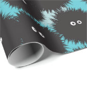 黒いおもしろいフワフワ ラッピングペーパー (ロールコーナー)