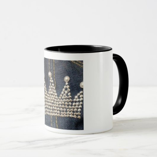 黒いおもしろいマグ マグカップ (正面右)