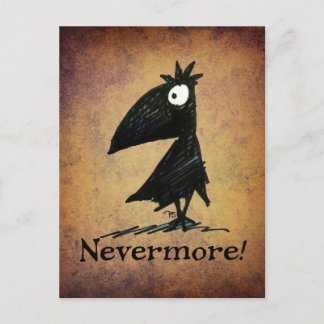 黒いおもしろいレイヴンbyエドガー・アレン・ポー – Nevermore ポストカード