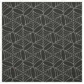 黒いおもしろい不気味なハロウィーンのクモの巣 ファブリック (見本)