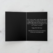 黒いおもしろい死神が私の若い人に30歳の誕生日 カード (内部)