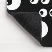 黒いおもしろい漫画シームレスな目を見る マウスパッド (コーナー)