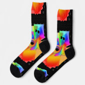 黒いおもしろい眼鏡の顔 ソックス (左)