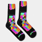 黒いおもしろい眼鏡の顔 ソックス (右)