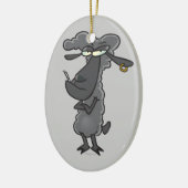 黒いおもしろい羊漫画 セラミックオーナメント (左)