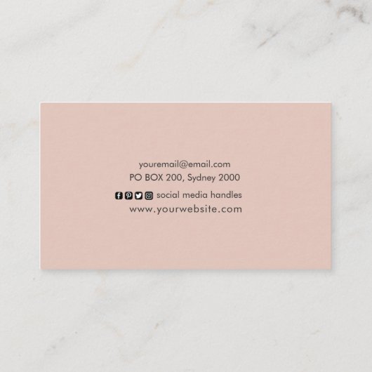 黒いおよびばら色の金ゴールドホイルの名刺 名刺 (裏面)