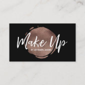 黒いおよびばら色の金ゴールドホイルの名刺 名刺 (正面)