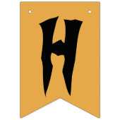 黒いおよびオレンジハッピーハローウィンの旗布の旗 バンティングフラッグ (第2の旗)