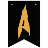 黒いおよびオレンジハッピーハローウィンの旗布の旗 バンティングフラッグ (第3の旗)