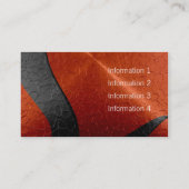 黒いおよびオレンジ贅沢な金属 名刺 (裏面)