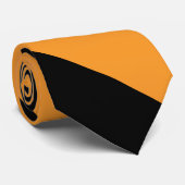 黒いおよびオレンジII広い大学ストライプ ネクタイ (ロール)