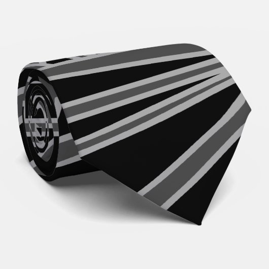 黒いおよび灰色のアールデコの設計 ネクタイ (ロール)