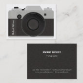 黒いおよび灰色のカメラのプロフェッショナルのカメラマン 名刺 (正面/裏面)