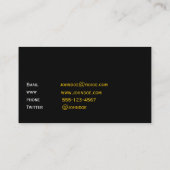 黒いおよび灰色のストライプおよび立方体の名刺 名刺 (裏面)