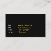 黒いおよび灰色のストライプおよび立方体の名刺 名刺 (裏面)