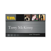 黒いおよび灰色のストライプおよび立方体の名刺