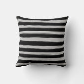 黒いおよび灰色のストライプ クッション (裏面)