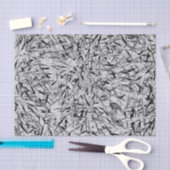 黒いおよび灰色のモダンな花柄のティッシュペーパー 薄葉紙 (クラフト)