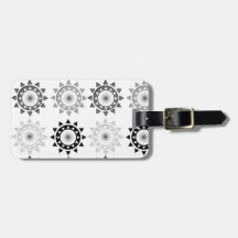 黒いおよび灰色の太陽の荷物のラベル