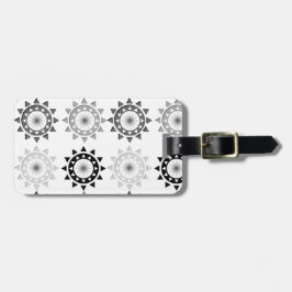 黒いおよび灰色の太陽の荷物のラベル ラゲッジタグ