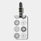 黒いおよび灰色の太陽の荷物のラベル ラゲッジタグ (正面縦)