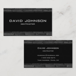 黒いおよび灰色の煉瓦シンプルな設計 名刺