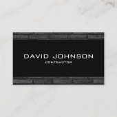 黒いおよび灰色の煉瓦シンプルな設計 名刺 (正面)