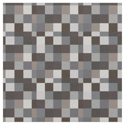 黒いおよび灰色のPixelatedパターン|ゲーマー ファブリック (クローズアップ)