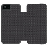 黒いおよび灰色カーボン繊維ポリマー INCIPIO iPhoneウォレットケース (フォリオ Open)