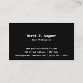 黒いおよび灰色色のBussniesモダンなカード 名刺 (裏面)