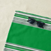 黒いおよび緑のビーチタオル ビーチタオル (インサイチュ)