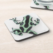 黒いおよび緑の毒投げ矢のカエル2 コースター (左側)