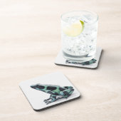 黒いおよび緑の毒投げ矢のカエル コースター (右側)