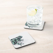 黒いおよび緑の毒投げ矢のカエル(dendrobates コースター (右側)