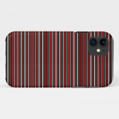 黒いおよび赤のストライプ薄くして下さい Case-Mate iPhoneケース (裏面(横))