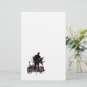 黒いおよび赤のゾンビのデザイン 便箋 (スタンド正面)