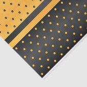 黒いおよび金黄色い水玉模様パターン 薄葉紙 (詳細)