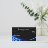 黒いおよび青の抽象芸術 名刺 (スタンド正面)
