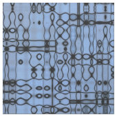 黒いおよび青抽象的なライン ファブリック (クローズアップ)