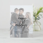 黒いお洒落ハッピーホリデー2縦写真 シーズンカード (スタンド正面)