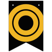 黒いお祝い-及び多彩な文字 バンティングフラッグ (第2の旗)