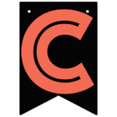 黒いお祝い-及び多彩な文字 バンティングフラッグ (第1の旗)