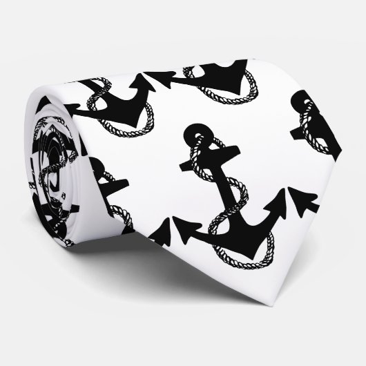 黒いかり及び縄模様 | ネクタイ (ロール)